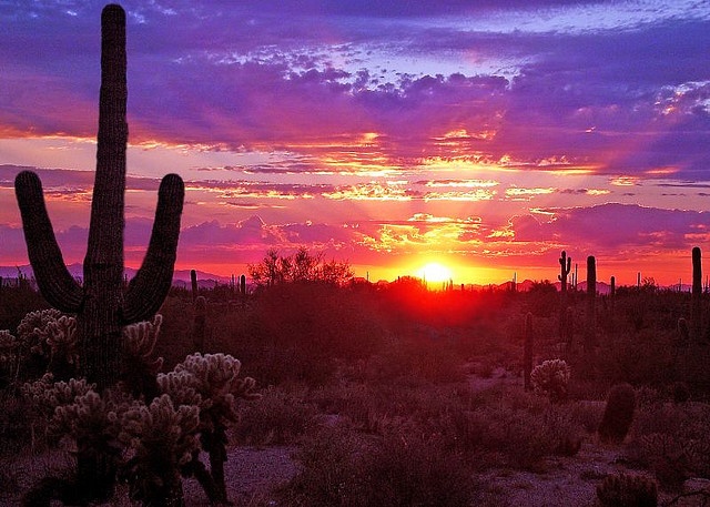 Arizona sunset over the Valley